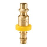 Pneumatic Industrial Interchange Brass Nipple with Push-Lok Hose Barb